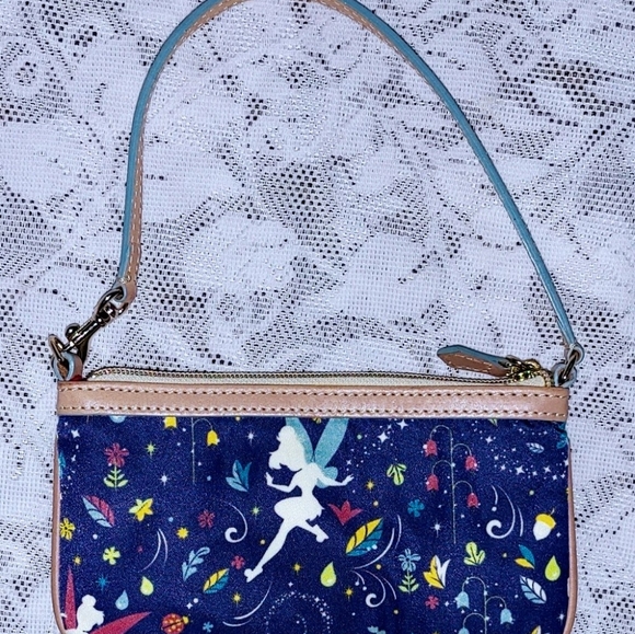 HTF Dooney & Bourke Disney Tinkerbell Wristlet - Picture 2 of 5